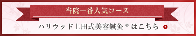 当院一番人気コース　ハリウッド上田式美容鍼灸はこちら