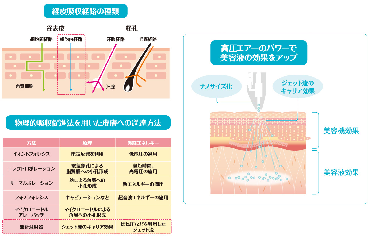 深部皮膚層に浸透させる原理の画像