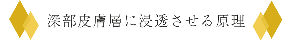 皮膚層に浸透させる原理